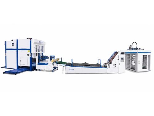 1500x1500 mm Hochgeschwindigkeits-Wellenbeschichtungsmaschine und Stapler