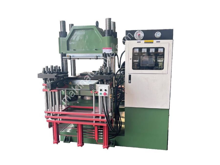 500x500 mm Kalıp Ölçüsü  Otomatik Kalıp Çıkarma Sistemli Kauçuk Vulkanizasyon Presi