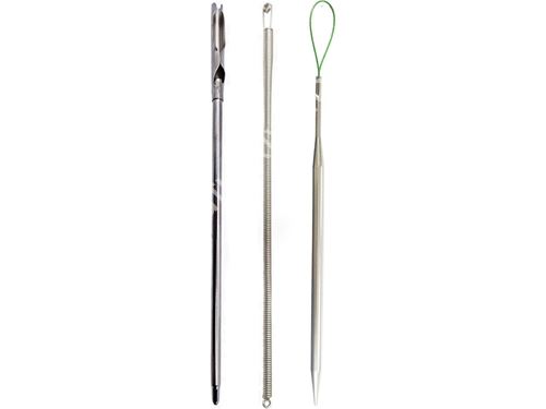 Kordon Bel Lastik Ve İplik Geçirme Aparatı Metal 3Lü Set