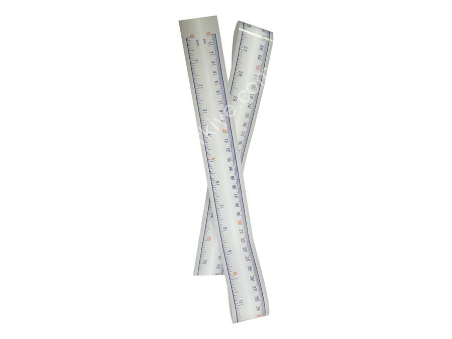 Yapışkanlı Metre Mezura Cm / İnç 1 Metre (10 Adet)
