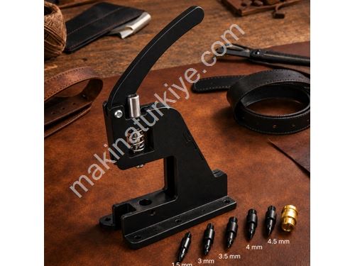 Kemer Kağıt Karton Ve Deri Delme Pensesi – 5 Uçlu Pres Makinesi Seti
