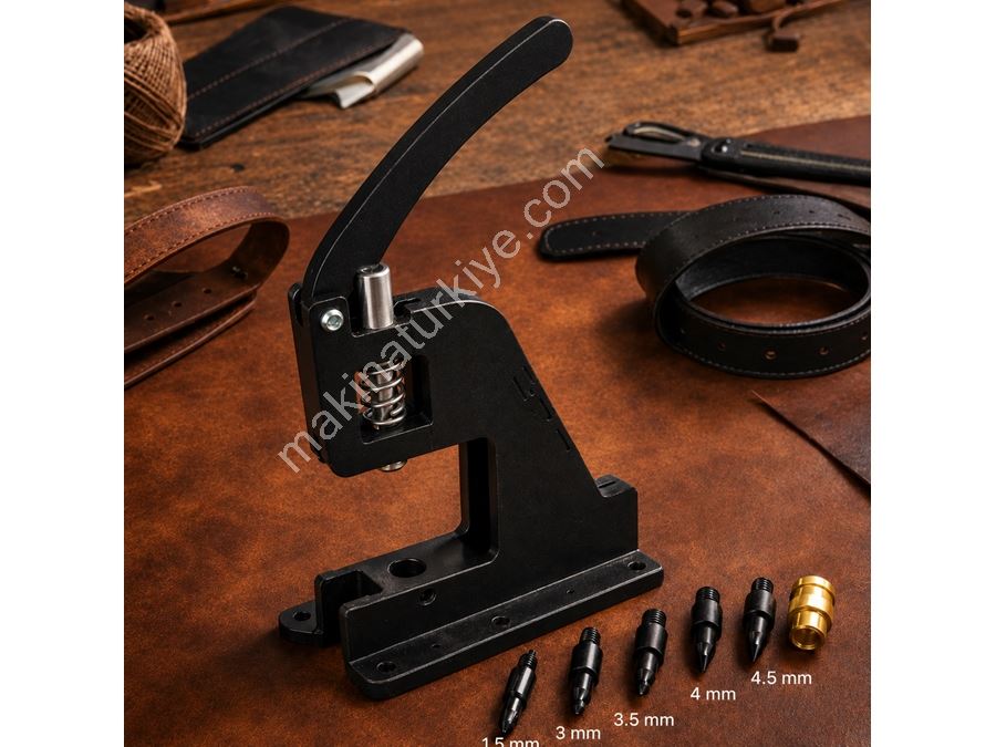 Kemer Kağıt Karton Ve Deri Delme Pensesi – 5 Uçlu Pres Makinesi Seti