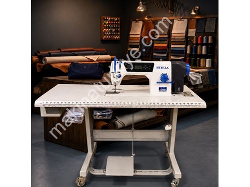Hypeak Hyp-1560 Elektronik İp Kesmeli Düz Dikiş Makinesi Tablalı – (Başlangıç Seti Hediyeli)