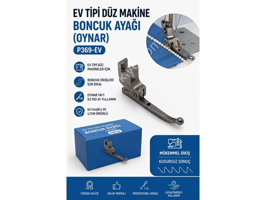 Ev Tipi Aile Dikiş Makinası Boncuklu, Taşlı Ve Pullu Kumaşlara Uygun Dikiş Ayağı