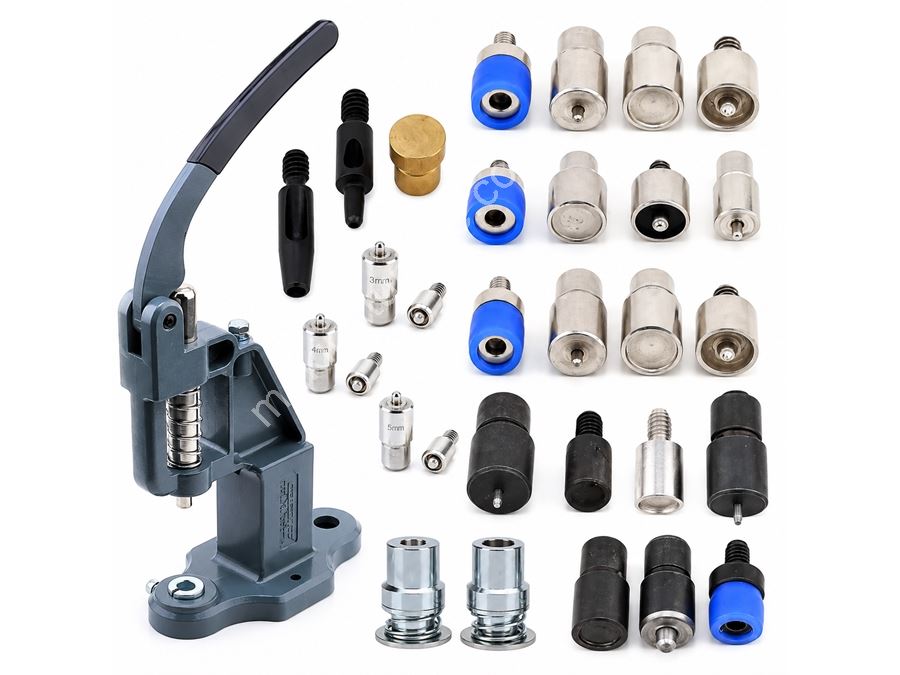 Çıtçıt, Klikit, Rivet, Kuşgözü Ve Kumaş Kaplama Düğme Makinesi Kalıplı Set