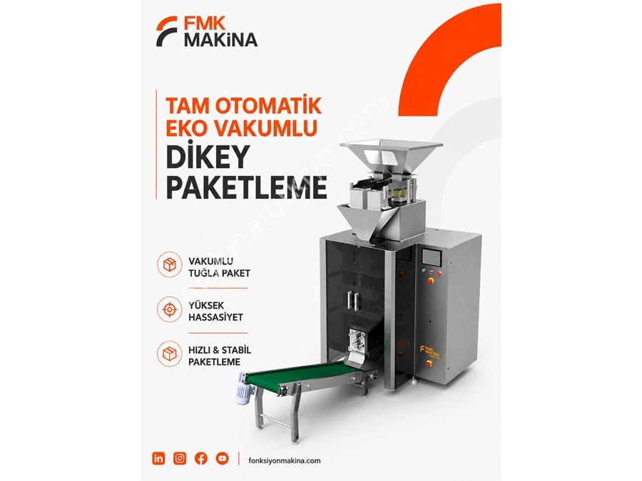 Tam Otomatik Vakumlu Eko Vakumlu Dikey Paketleme Makinası
