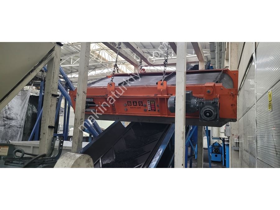 1200x750x274 mm Ölçülü Doğal Manyetik Bant Üstü Metal Separatör
