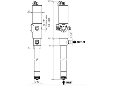 208 Liter Fass Typ Pneumatische Ölpumpe - 1