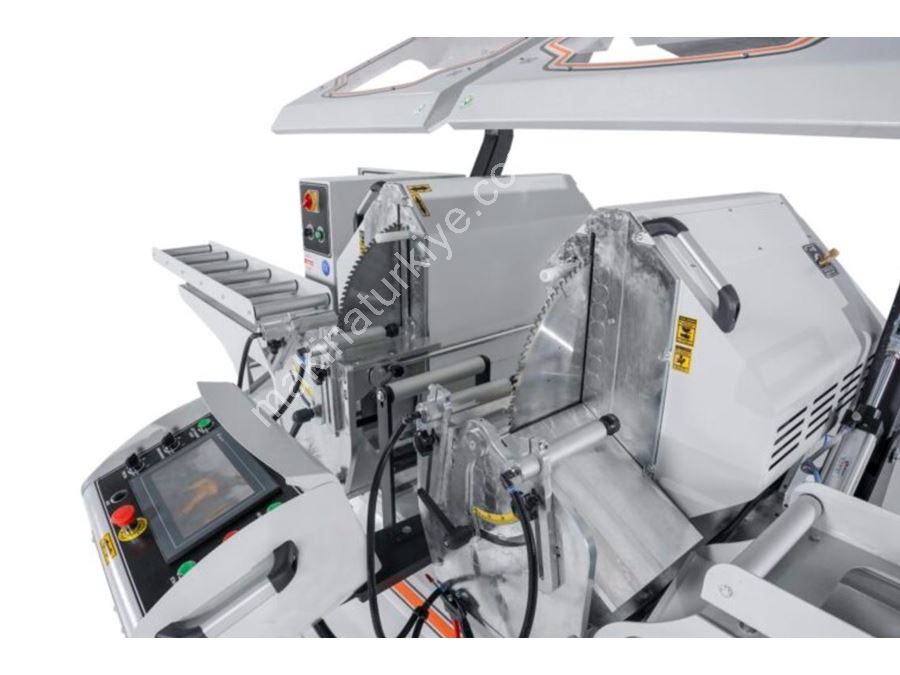 Ø550 Mm Alüminyum/Pvc Full Otomatik Servo Motorlu Çift Köşe Kesim Makinası