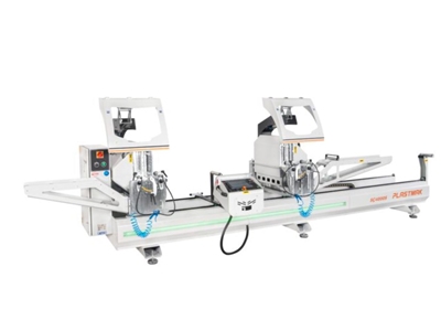 Machine de découpe à double angle automatique à servo moteur en aluminium/PVC Ø550 mm
