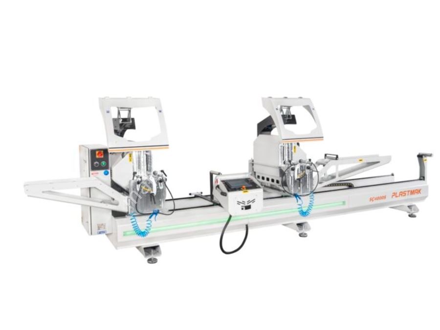 Ø550 Mm Alüminyum/Pvc Full Otomatik Servo Motorlu Çift Köşe Kesim Makinası