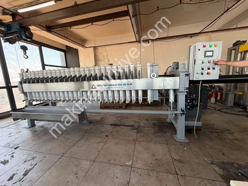 800x800 mm 20 Plakalı Tam Otomatik Zincirli ve Silkelemeli Filtre Pres