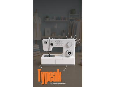 Typeak 34 Desenli Ev Tipi Dikiş Makinası Düz Dikiş Zigzag Dekoratif Dikiş Ayak Ve İp Setli - 1