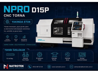 NPRO D15P Düz Banko Cnc Torna - 1