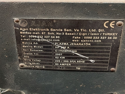 Satılık Ajan Cnc Plazma Kesim Makinası - 8