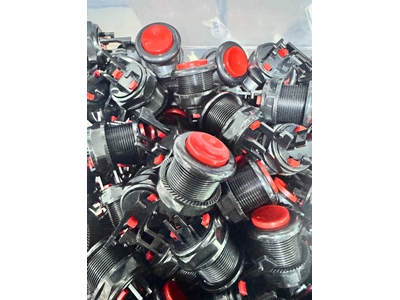 Bouton de machine Atari Noir Rouge - 14 pièces - 2