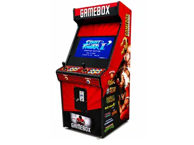 Rote Farbige Mehrspiel-Automaten mit 63 Zoll Bildschirm
