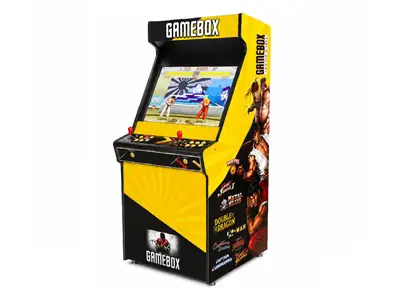 Gelbe Farbige Mehrspiel-Automaten mit 82 Zoll Bildschirm