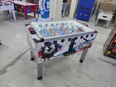 Arcade White Energy Commercial Digital Display Foosball Table - 7