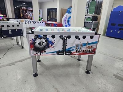 Arcade White Energy Commercial Digital Display Foosball Table - 12