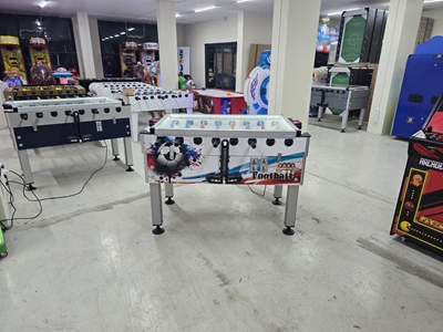 Arcade White Energy Commercial Digital Display Foosball Table - 10