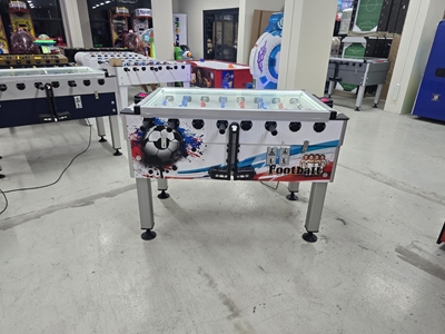 Arcade White Energy Commercial Digital Display Foosball Table - 5