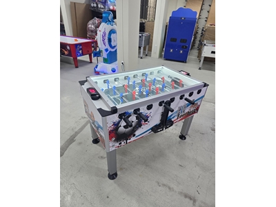 Arcade White Energy Commercial Digital Display Foosball Table - 9