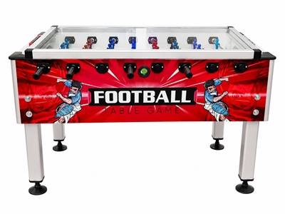 Red Glass Hobby Foosball Table