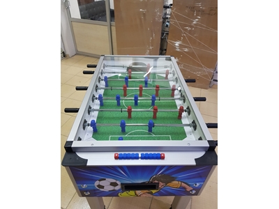 Table de baby-foot hobby en verre bleu - 5