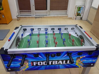 Table de baby-foot hobby en verre bleu - 6