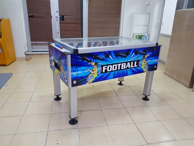 Table de baby-foot hobby en verre bleu - 4