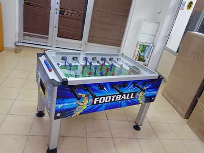 Table de baby-foot hobby en verre bleu - 7