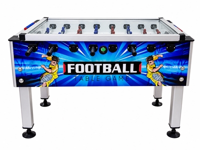 Table de baby-foot hobby en verre bleu - 0