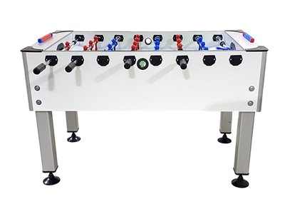 Table de baby-foot en aluminium à pieds, type maison et bureau, couleur blanche (1) - 0