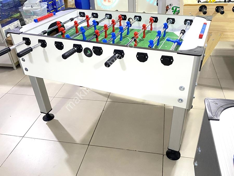 Table de baby-foot en aluminium à pieds, type maison et bureau, couleur blanche (1)