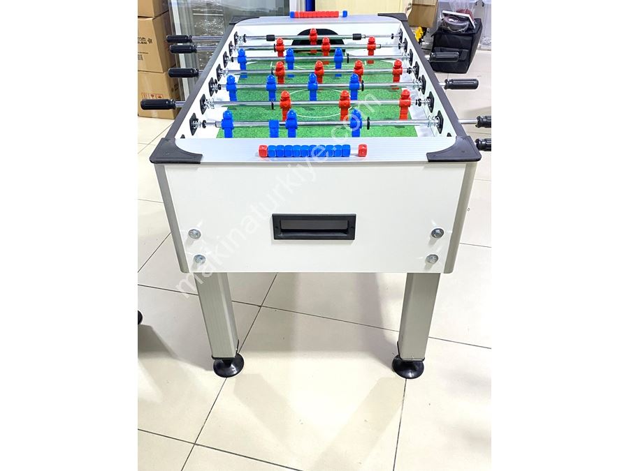 Table de baby-foot en aluminium à pieds, type maison et bureau, couleur blanche (1)
