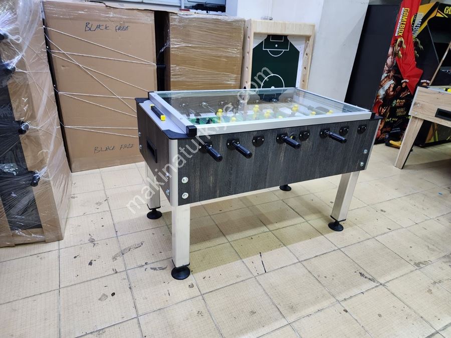 Table de baby-foot en aluminium avec pieds, modèle Tornado en verre pour la maison et le bureau