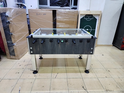 Table de baby-foot en aluminium avec pieds, modèle Tornado en verre pour la maison et le bureau - 14