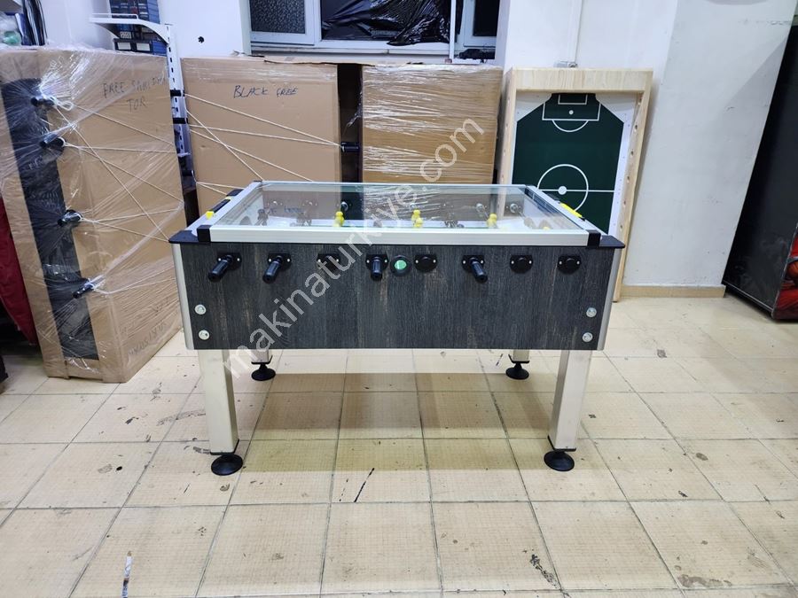 Table de baby-foot en aluminium avec pieds, modèle Tornado en verre pour la maison et le bureau