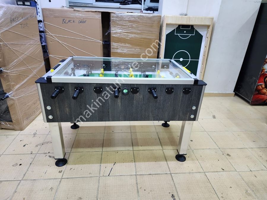 Table de baby-foot en aluminium avec pieds, modèle Tornado en verre pour la maison et le bureau