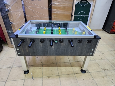 Table de baby-foot en aluminium avec pieds, modèle Tornado en verre pour la maison et le bureau - 13