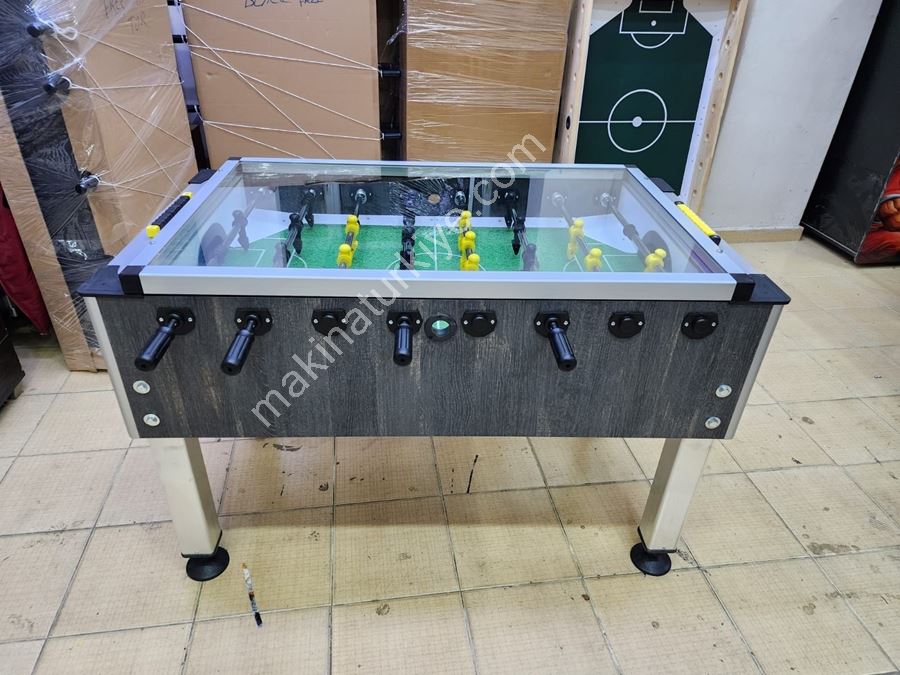 Table de baby-foot en aluminium avec pieds, modèle Tornado en verre pour la maison et le bureau