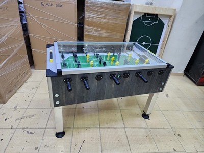 Table de baby-foot en aluminium avec pieds, modèle Tornado en verre pour la maison et le bureau - 3