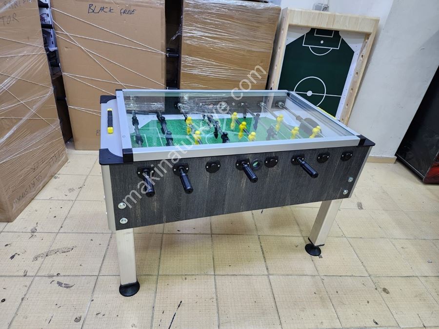 Table de baby-foot en aluminium avec pieds, modèle Tornado en verre pour la maison et le bureau