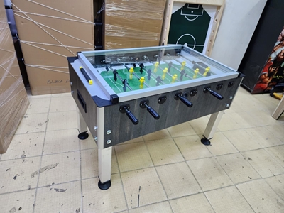Table de baby-foot en aluminium avec pieds, modèle Tornado en verre pour la maison et le bureau - 4
