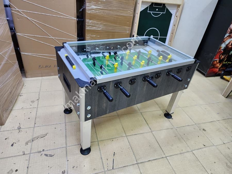 Table de baby-foot en aluminium avec pieds, modèle Tornado en verre pour la maison et le bureau