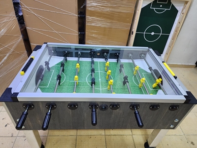 Table de baby-foot en aluminium avec pieds, modèle Tornado en verre pour la maison et le bureau - 6