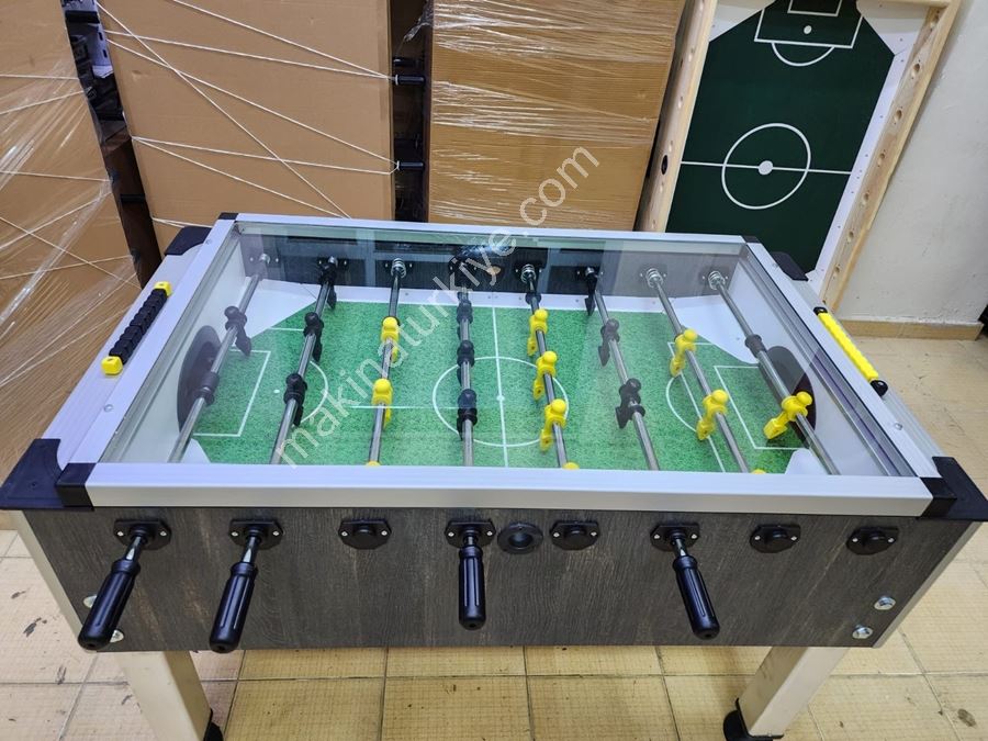 Table de baby-foot en aluminium avec pieds, modèle Tornado en verre pour la maison et le bureau