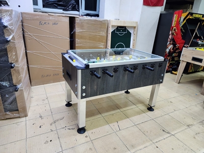 Table de baby-foot en aluminium avec pieds, modèle Tornado en verre pour la maison et le bureau - 9