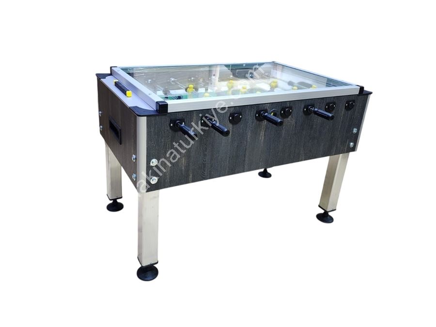 Table de baby-foot en aluminium avec pieds, modèle Tornado en verre pour la maison et le bureau